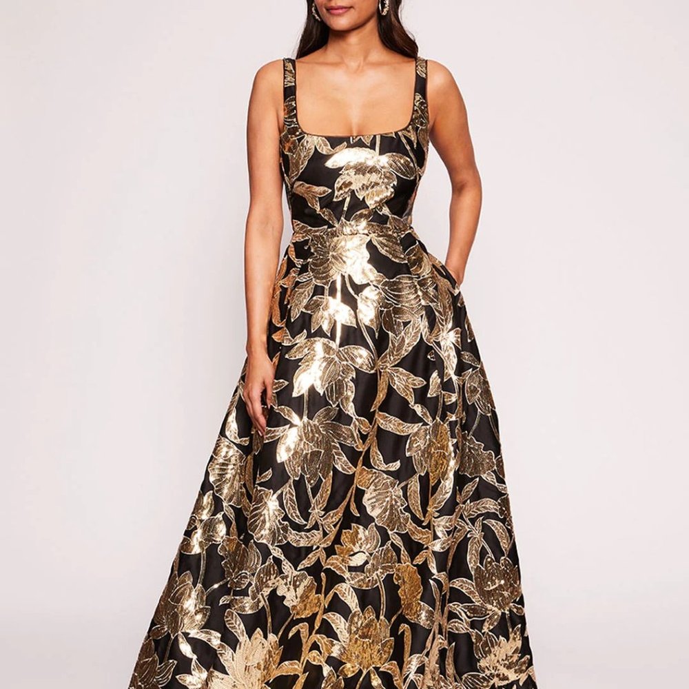 Marchesa Lotus Sequin Gown NWT